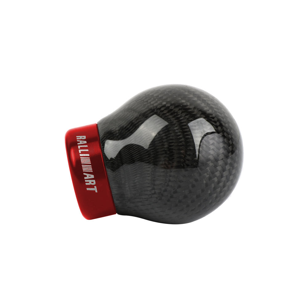 Brand New Ralliart Universal Real Carbon Fiber Round Ball Manual Car Racing Gear Shift Knob Shifter M12 M10 M8