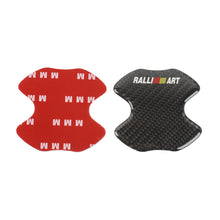 Load image into Gallery viewer, BRAND NEW UNIVERSAL 2PCS RALLIART REAL CARBON FIBER ANTI-SCRATCH DOOR HANDLE PROTECTOR