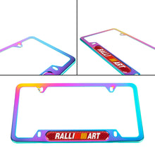 Load image into Gallery viewer, Brand New Universal 1PCS Ralliart Neo Chrome Metal License Plate Frame