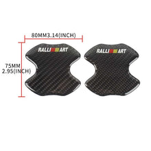 Load image into Gallery viewer, BRAND NEW UNIVERSAL 2PCS RALLIART REAL CARBON FIBER ANTI-SCRATCH DOOR HANDLE PROTECTOR