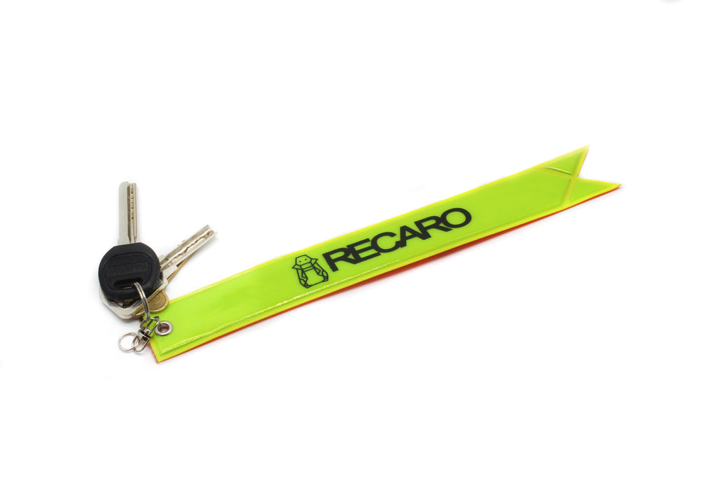 BRAND NEW JDM RECARO REFLECTIVE STRIP DOUBLE SIDED KEYCHAIN