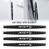 Brand New 4PCS SRT Real Carbon Fiber Anti Scratch Badge Car Door Handle Cover Trim