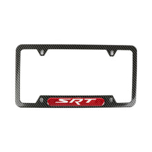 Load image into Gallery viewer, Brand New Universal 1PCS SRT Carbon Fiber Look Metal License Plate Frame