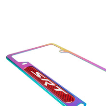 Load image into Gallery viewer, Brand New Universal 2PCS SRT Neo Chrome Metal License Plate Frame