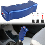 Brand New TRD Universal Blue Aluminum Slotted Pistol Grip Handle Manual Gear Shift Knob Shifter M8 M10 M12