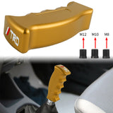 Brand New TRD Universal Gold Aluminum Slotted Pistol Grip Handle Manual Gear Shift Knob Shifter M8 M10 M12