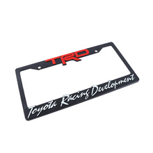 Load image into Gallery viewer, Brand New Universal 1PCS TRD ABS Plastic Black License Plate Frame Cover