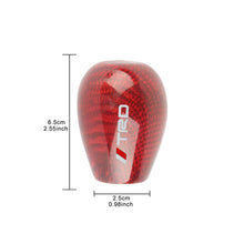 Load image into Gallery viewer, Brand New Universal TRD Red Real Carbon Fiber Manual Gear Stick Shift Knob Shifter M8 M10 M12