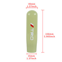 Load image into Gallery viewer, Brand New 15CM TRD Universal Glow In the Dark Green Manual Long Stick Shift Knob M8 M10 M12 Adapter