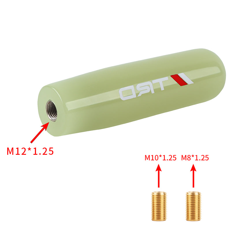 Brand New 15CM TRD Universal Glow In the Dark Green Manual Long Stick Shift Knob M8 M10 M12 Adapter