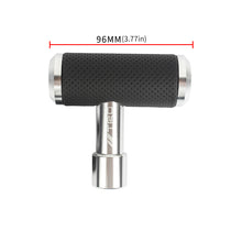 Load image into Gallery viewer, Brand New Universal TRD SILVER Aircraft Joystick Aluminum Leather Car Gear Shift Knob Shifter Lever Head M8 M10 M12