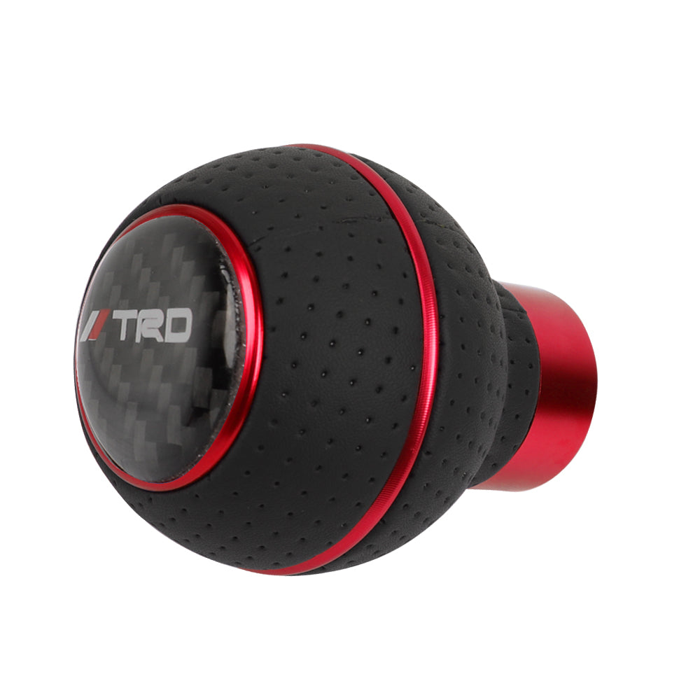 Brand New Universal Leather TRD Red & Black Ball Manual Car Gear Shift Knob MT Manual Shifter M8 M10 M12