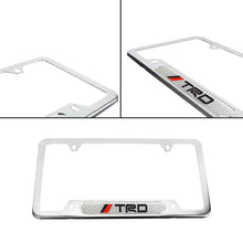 Load image into Gallery viewer, Brand New Universal 1PCS TRD Chrome Metal License Plate Frame