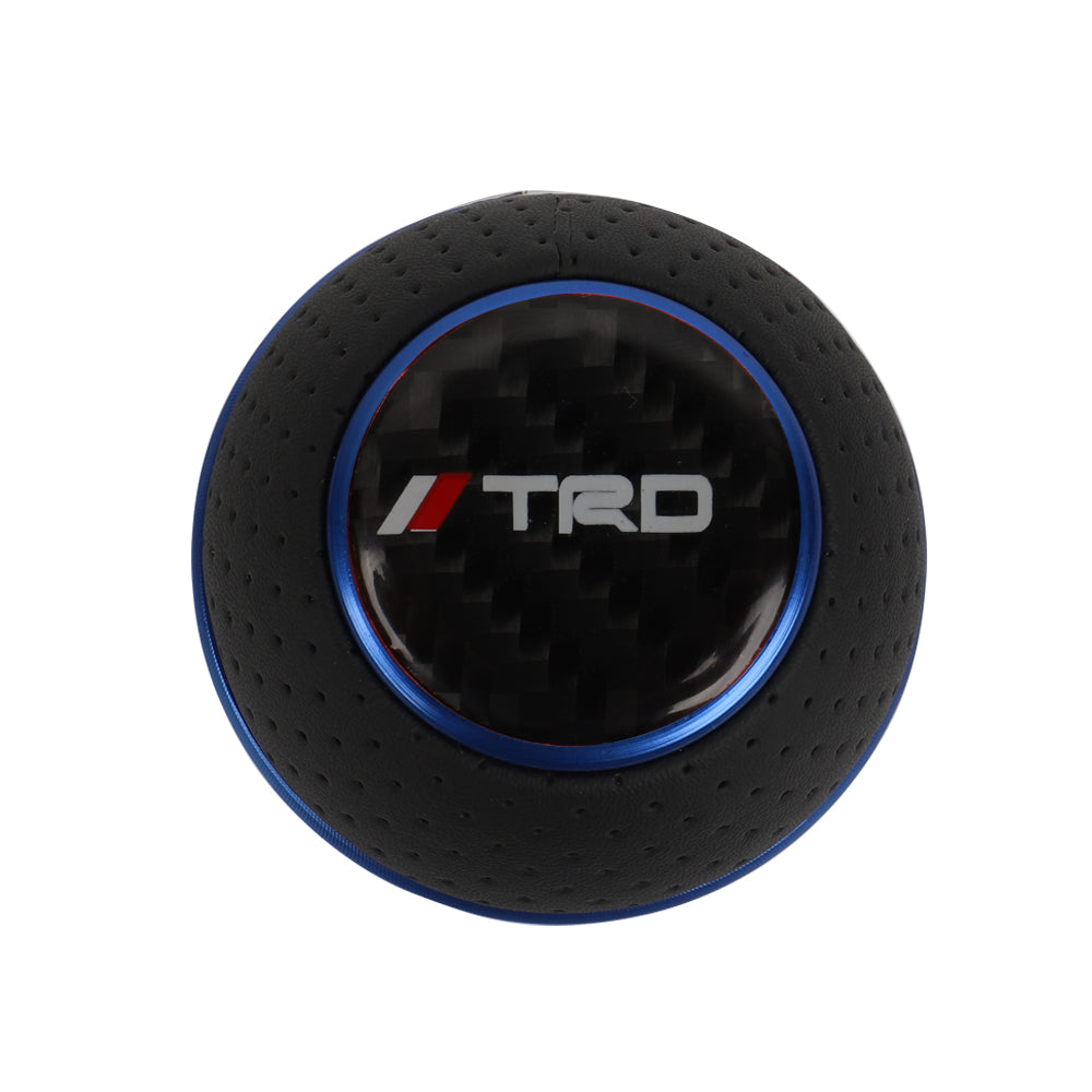 Brand New Universal Leather TRD Blue & Black Ball Manual Car Gear Shift Knob MT Manual Shifter M8 M10 M12