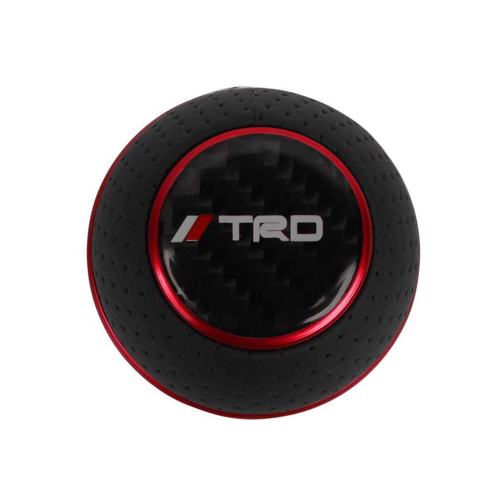 Brand New Universal Leather TRD Red & Black Ball Manual Car Gear Shift Knob MT Manual Shifter M8 M10 M12