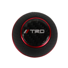 Load image into Gallery viewer, Brand New Universal Leather TRD Red &amp; Black Ball Manual Car Gear Shift Knob MT Manual Shifter M8 M10 M12