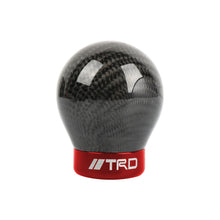 Load image into Gallery viewer, Brand New TRD Universal Real Carbon Fiber Round Ball Manual Car Racing Gear Shift Knob Shifter M12 M10 M8