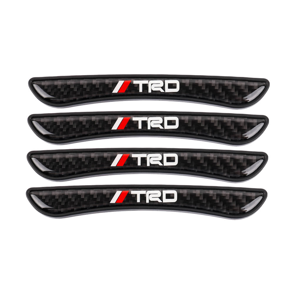 Brand New 4PCS TRD Real Carbon Fiber Anti Scratch Badge Car Door Handle Cover Trim