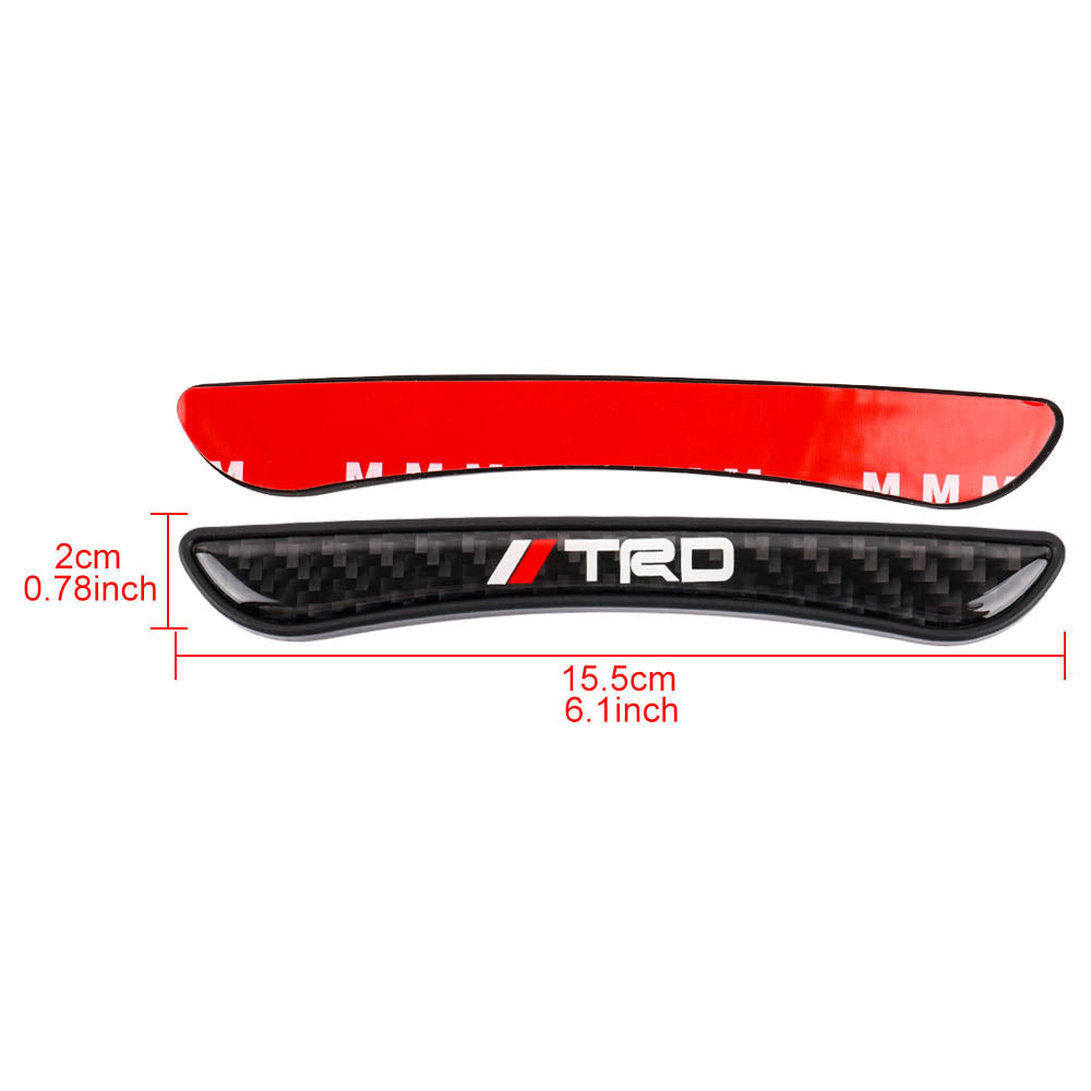 Brand New 4PCS TRD Real Carbon Fiber Anti Scratch Badge Car Door Handle Cover Trim