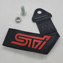 Load image into Gallery viewer, Brand New Subaru STI High Strength Black Tow Towing Strap Hook For Front / REAR BUMPER JDM