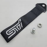 Brand New Subaru STI High Strength Black Tow Towing Strap Hook For Front / REAR BUMPER JDM