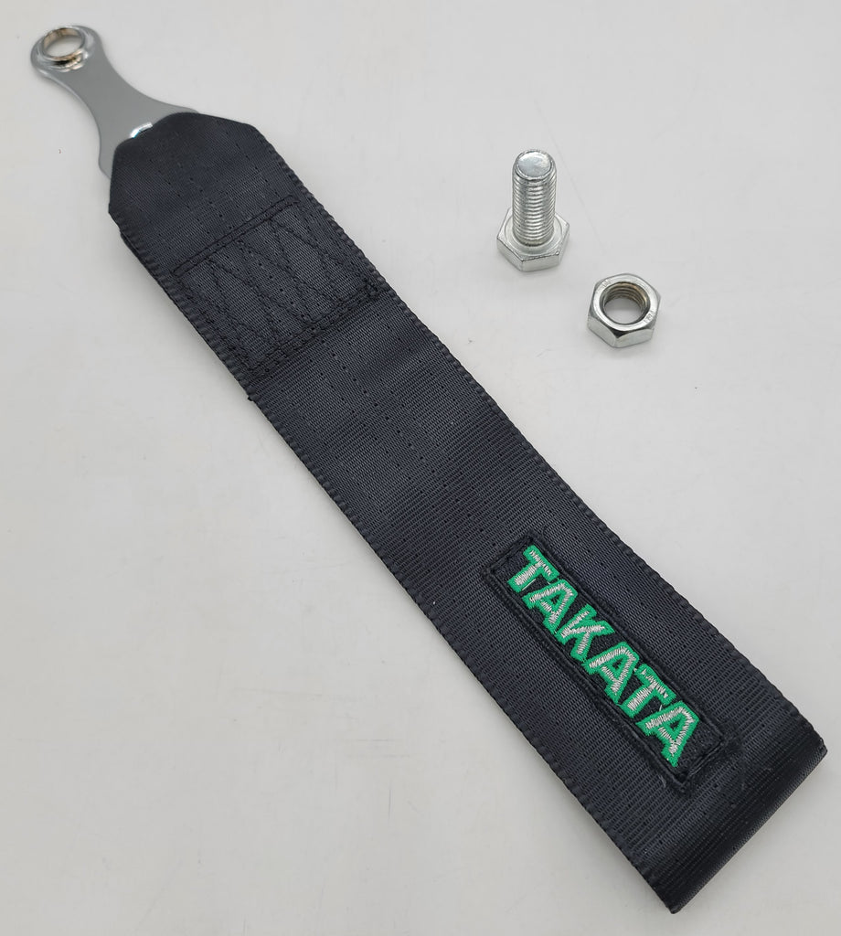 Brand New Takata High Strength Black Tow Towing Strap Hook For Front / REAR BUMPER JDM