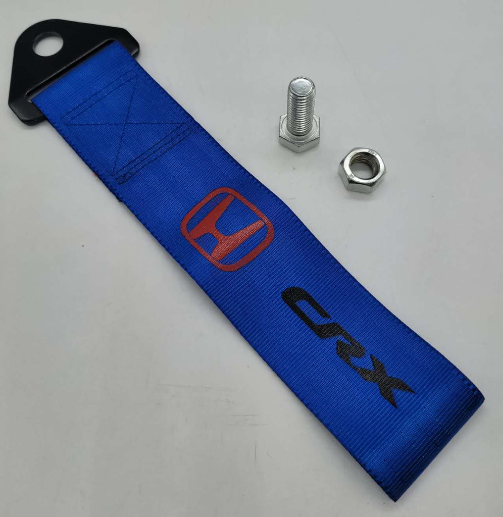 JDM TRD High Strength Tow Strap Front or Rear Bumper Towing Hook Blue  Universal