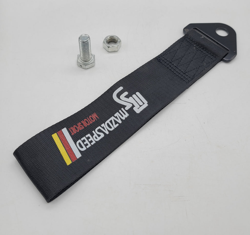 Brand New Mazdaspeed High Strength Black Tow Towing Strap Hook For Front / REAR BUMPER JDM