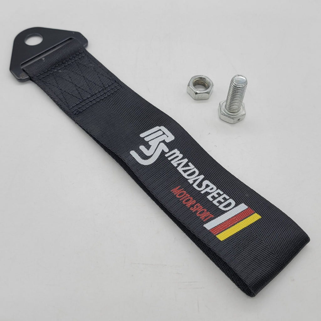 Brand New Mazdaspeed High Strength Black Tow Towing Strap Hook For Front / REAR BUMPER JDM