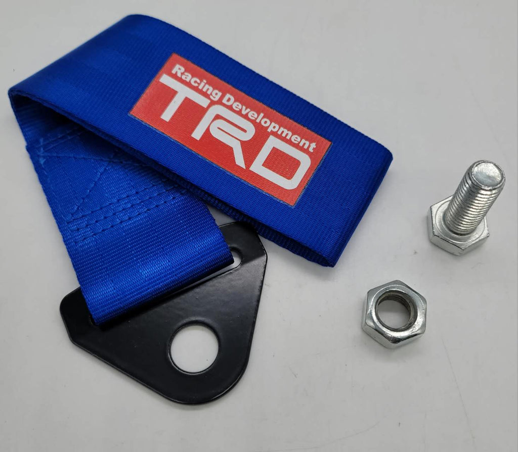 Brand New TRD High Strength Blue Tow Towing Strap Hook For Front / REAR BUMPER JDM