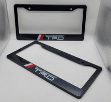 Load image into Gallery viewer, Brand New Universal 2PCS TRD ABS Plastic Black License Plate Frame Cover