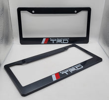 Load image into Gallery viewer, Brand New Universal 2PCS TRD ABS Plastic Black License Plate Frame Cover