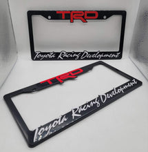 Load image into Gallery viewer, Brand New Universal 2PCS TRD ABS Plastic Black License Plate Frame Cover