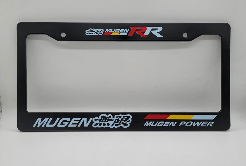 Brand New Universal 1PCS MUGEN RR ABS Plastic Black License Plate Frame Cover