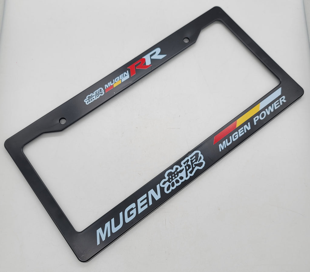 Brand New Universal 1PCS MUGEN RR ABS Plastic Black License Plate Frame Cover