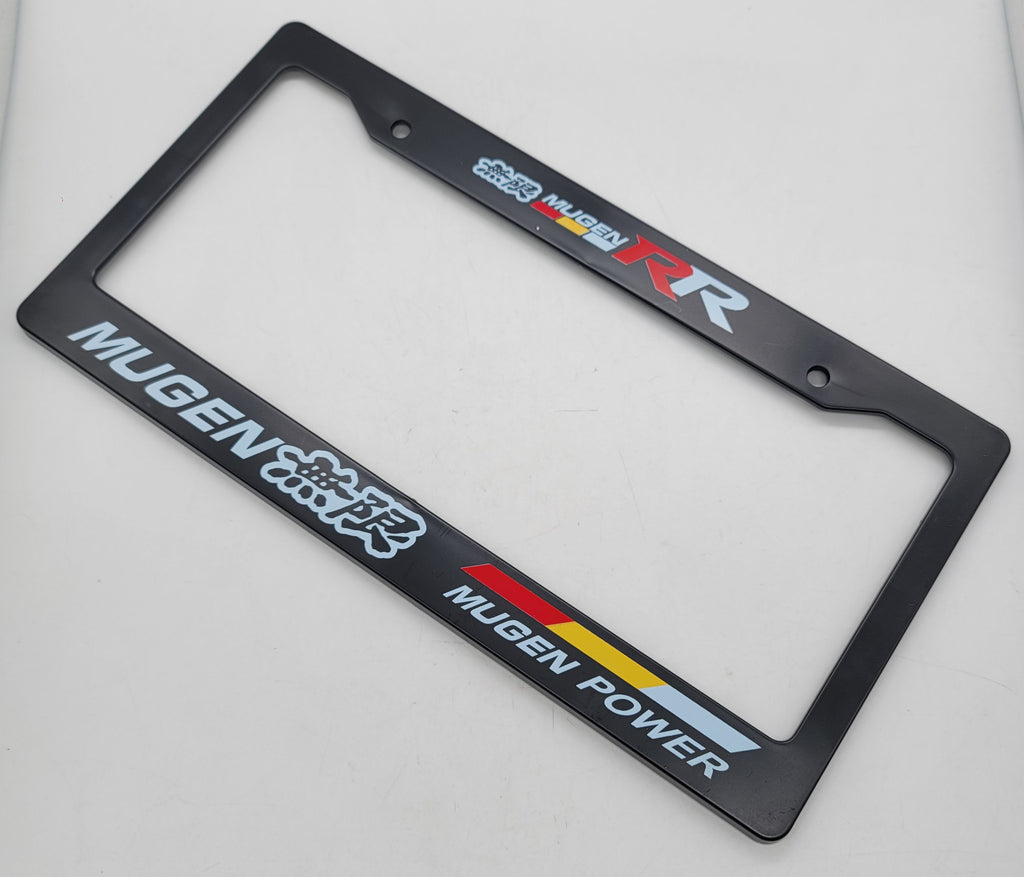 Brand New Universal 1PCS MUGEN RR ABS Plastic Black License Plate Frame Cover