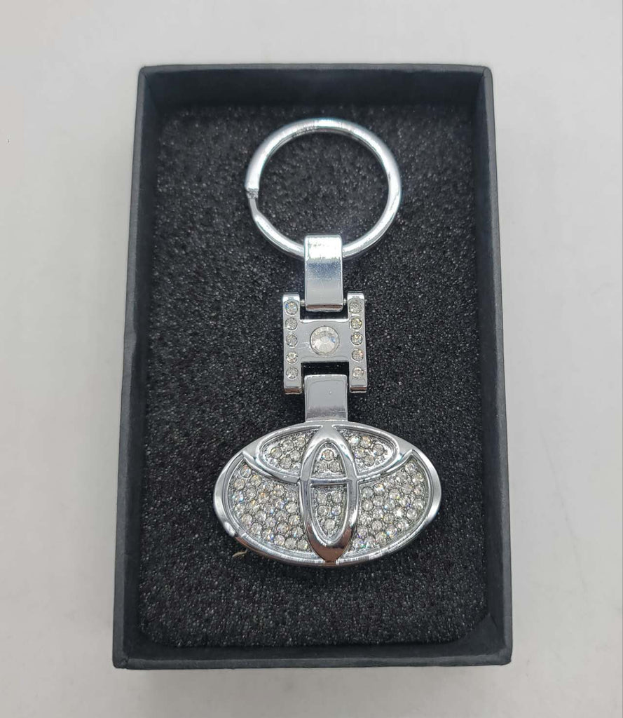 Brand New Toyota Car Keychain Keyring Emblem Logo Crystal Metal Accessories Gift