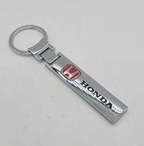 Brand New Honda Alloy Chrome Car Home Keychain Ring Decoration Gift Emblem Sport