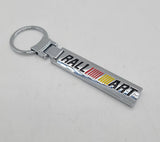 Brand New Ralliart Alloy Chrome Car Home Keychain Ring Decoration Gift Emblem Sport