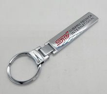 Load image into Gallery viewer, Brand New Subaru STI Alloy Chrome Car Home Keychain Ring Decoration Gift Emblem Sport