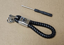 Load image into Gallery viewer, Brand New Honda Black BV STYLE CALF Braided Leather Strap Keychain Keyring