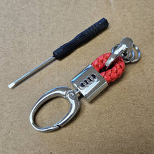 Load image into Gallery viewer, Brand New Audi Small Red BV STYLE CALF Braided Leather Strap Keychain Keyring