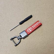 Load image into Gallery viewer, Brand New Toyota Red Leather Strap Keychain Keyring