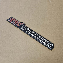 Load image into Gallery viewer, BRAND NEW UNIVERSAL SUBARU STI METAL STEEL TRUNK EMBLEM BADGE STICKER