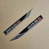 Brand New 2PCS Nismo Black Metal Emblem Car Trunk Side Wing Fender Decal Badge Sticker