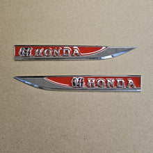 Load image into Gallery viewer, Brand New 2PCS Honda Red Metal Emblem Car Trunk Side Wing Fender Decal Badge Sticker