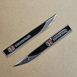 Brand New 2PCS Honda Black Metal Emblem Car Trunk Side Wing Fender Decal Badge Sticker