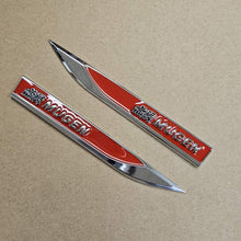 Load image into Gallery viewer, Brand New 2PCS Mugen Red Metal Emblem Car Trunk Side Wing Fender Decal Badge Sticker