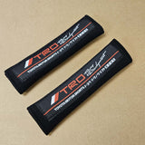 Brand New 2PCS JDM TRD TOYOTA Black Racing Logo Embroidery Seat Belt Cover Shoulder Pads New