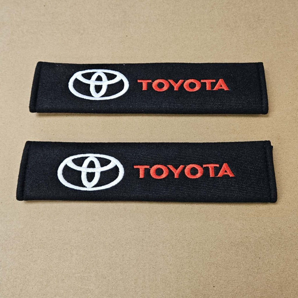 Brand New Universal 2PCS TOYOTA Fabric Seat Belt Cover Shoulder Pads Cushions